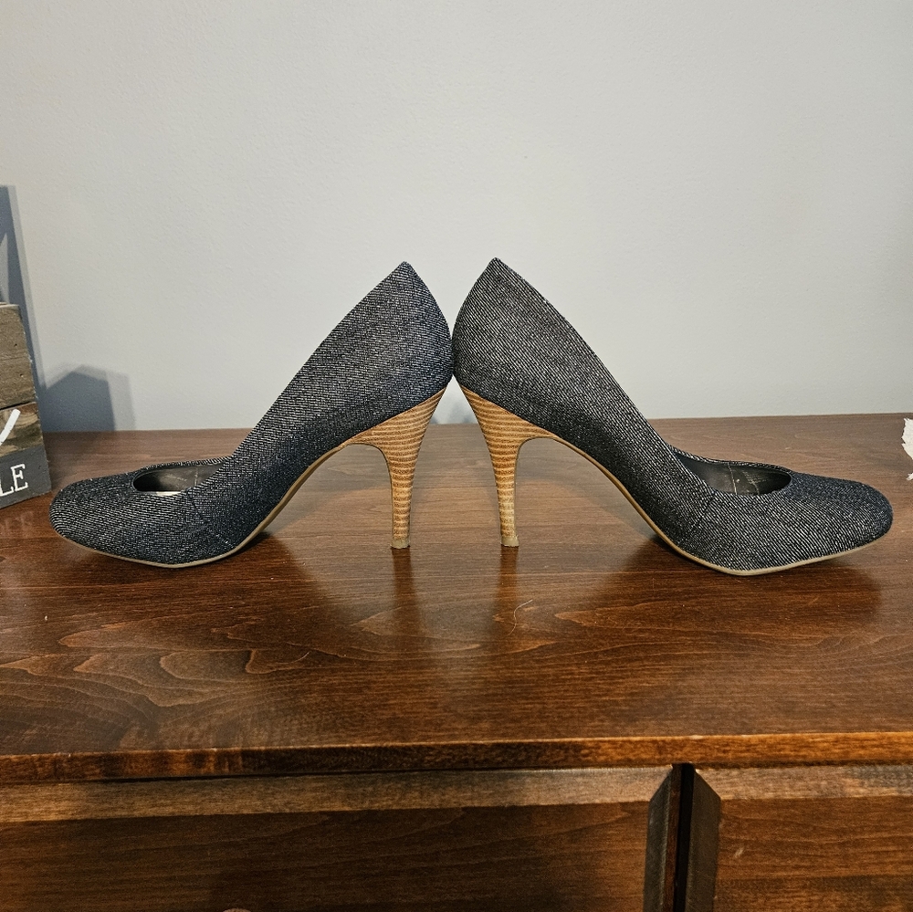 Jessica Simpson denim pumps Oscar